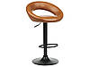 Набір з 2 барних стільців, що обертаються, зі штучної шкіри золотисто-коричневого кольору PEORIA II, фото 3