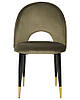 Набір із 2 оксамитових обідніх стільців оливково-зеленого кольору MAGALIA, фото 4