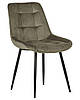 Набір із 2 оксамитових обідніх стільців оливково-зеленого кольору MELROSE, фото 3