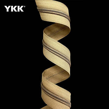 Спіральна блискавка ykk 8 рулонна на відріз без бігунка колір койот 300