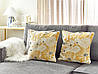 Набір із 2 бавовняних подушок із квітковим принтом 45 x 45 см Жовтий SCIRPUS, фото 3