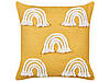 Набір з 2 бавовняних подушок з вишивкою веселки 45 х 45 см Жовтий LEEA, фото 3