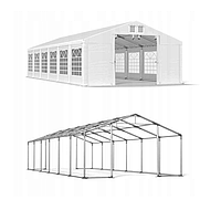 Садовий намет 6x12м Тентовий зал DAS 560 W