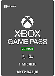 Підписка Xbox Game Pass Ultimate, 1 місяць: Game Pass Console + PC + Core + EA Play