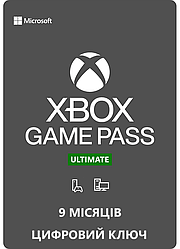 Підписка Xbox Game Pass Ultimate, 9 місяців: Game Pass Console + PC + Core + EA Play