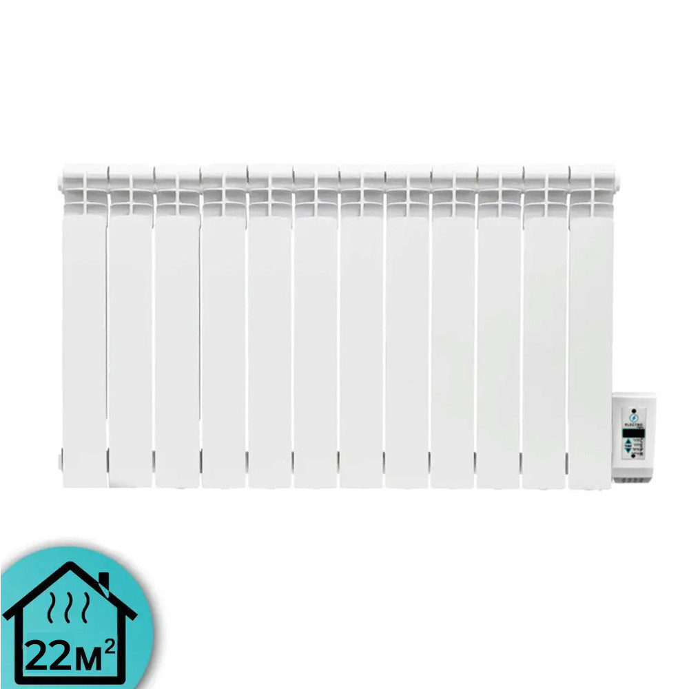 Електрорадіатор ELECTRO.12W+ плюс 500/100 (200Вт) Wi-Fi 1500Вт з настінними кріпленнями