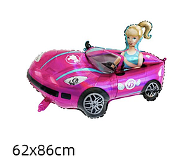 Фольгована фігура Барбі в машині