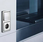 Розетки ABB Pure steel