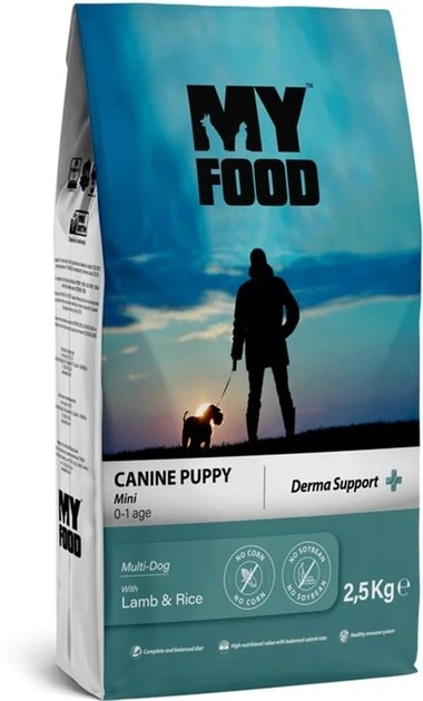 Сухий корм Hermos Myfood супер-преміум для цуценят малих порід з ягнятком та рисом 2.5 кг