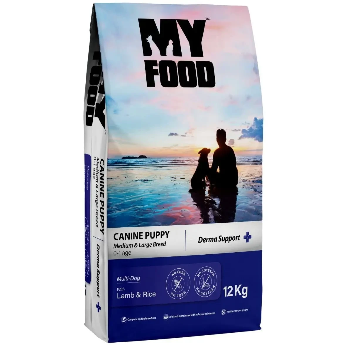 Сухий корм для цуценят середніх і великих порід Myfood Супер-преміум з ягнятком та рисом 12 кг