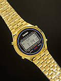Цифровий спортивний металевий годинник Skmei 2146GD Gold, фото 4