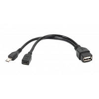 Дата кабель OTG USB 2.0 AF to Micro 5P M+F 0.15m Cablexpert (A-OTG-AFBM-04) hp