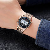 Цифровий спортивний металевий годинник Skmei 2146RG Rose Gold, фото 8