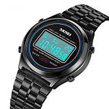 Цифровий спортивний металевий годинник Skmei 2146BK Black, фото 2