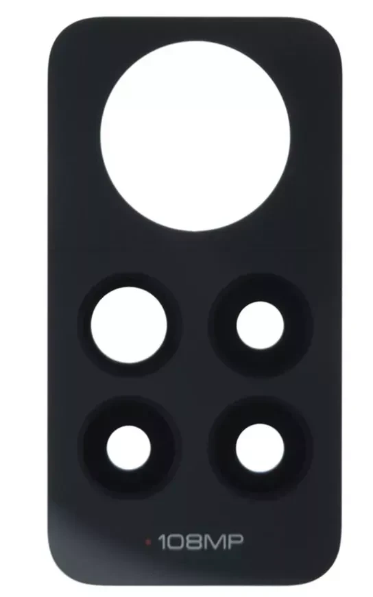 Скло камери для Xiaomi Redmi Note 12 Pro 4G чорне, фото 1