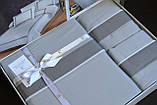 Комплект постільної білизни сатин delux First Choice євро розмір Belezza Grey, фото 5