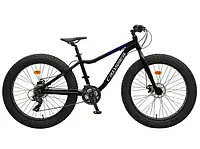 Велосипед Crosser Fat Bike 26 рама 16, Черно-синий Black-blue