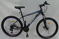 Гірський велосипед Azimut 29″ Aqua GFRD рама 19, Чорно-синій Black-blue