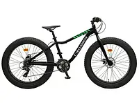 Велосипед Crosser Fat Bike 26 рама 16, Черно-зеленый Black-green