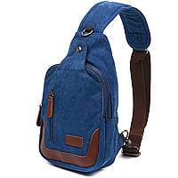 Текстильная мужская сумка через плечо Vintage 20387 Синий at