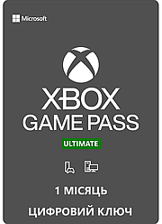 Підписка Xbox Game Pass Ultimate, 1 місяць: Game Pass Console + PC + Core + EA Play