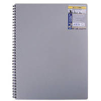 Блокнот Buromax spiral side, А6, 80sheets, CLASSIC, square, gray (BM.2589-009) hp