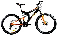 Гірський велосипед Azimut 26″ Power GFRD рама 19.5, Чорно-паморанчевий Black-yellow-hot