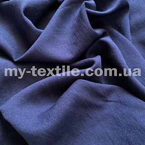 Льон Жатка однотонний Бохо Темно синій