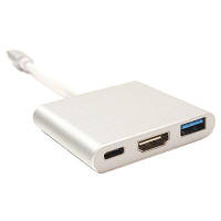 Переходник USB C-Type - HDMI/USB PowerPlant (KD00AS1306) hp
