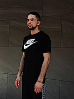 Мужская футболка Nike NSW TEE ICON FUTURA черная с принтом