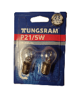 1077 E1 P21/5W12V BAY15D Tungsram  (блістер-ціна за дві лампи) Угорщина (габарити, стопи)