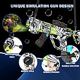 Автомат-видувач бульбашок Aogzze автоматичний бульбашковий бластер зі світловими та звуковими ефектами, фото 7
