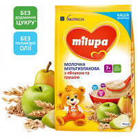 Дитяча каша Milupa Молочна Мультислакова з яблуком та грушею 210 г (5900852042799) hp
