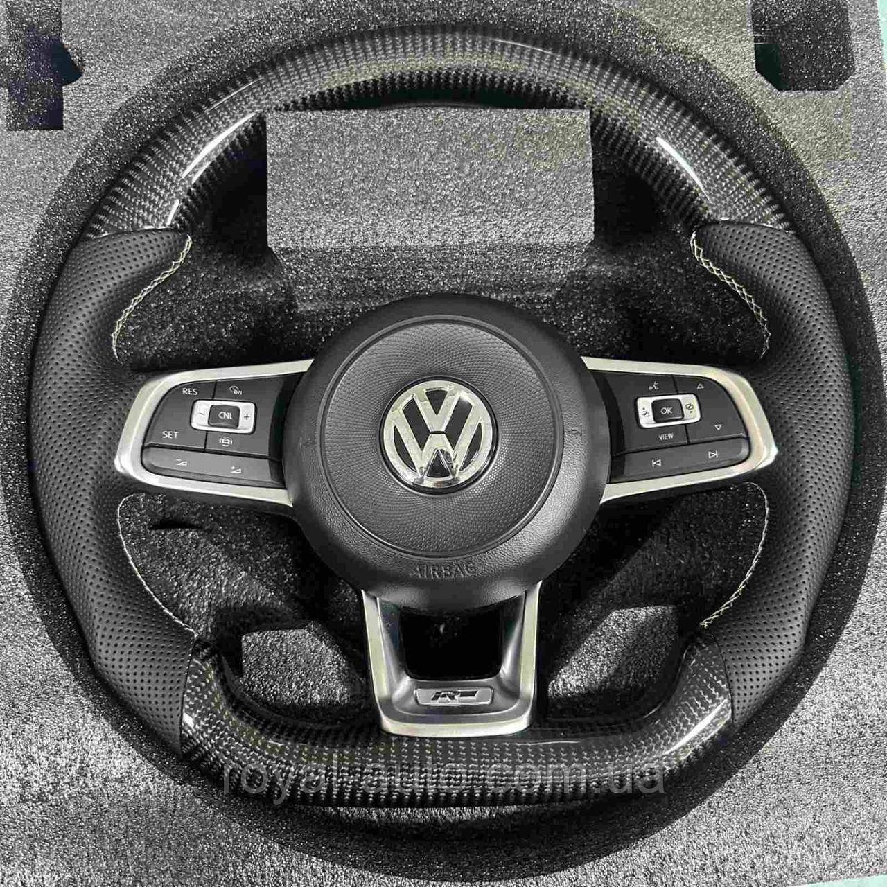 Кермо кований карбон Volkswagen VW MK 7 8 Фольксваген Golf Polo Jetta Passat Touareg Tiguan кермо retrofit, фото 1