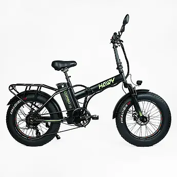 Електровелосипед фетбайк Corso "HAWY" 20" складана рама, 500В48В/13Ач, Shimano 7 швидкостей, зібраний на 75%