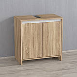 Шафка під умивальник на 2 двері, полиця у ванну під раковину, шафа для підлоги у ванну кімнату, фото 10