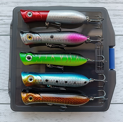 Набір Воблерів Поппер Killer Pop 5шт в коробке, фото 2