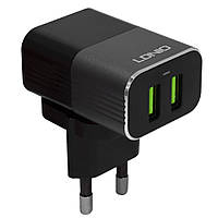 Home Charger | 2.4A | 2U | Micro Cable (1m) Ldnio A2206Q Silver