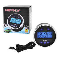 Авточасы VST-7042V вольтметр, 2 термометра (80)