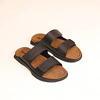 Шлепанцы мужские летние сандалии кожаные тапочки для мужчины StepWey Shopy Шльопанці чоловічі літні сандалі