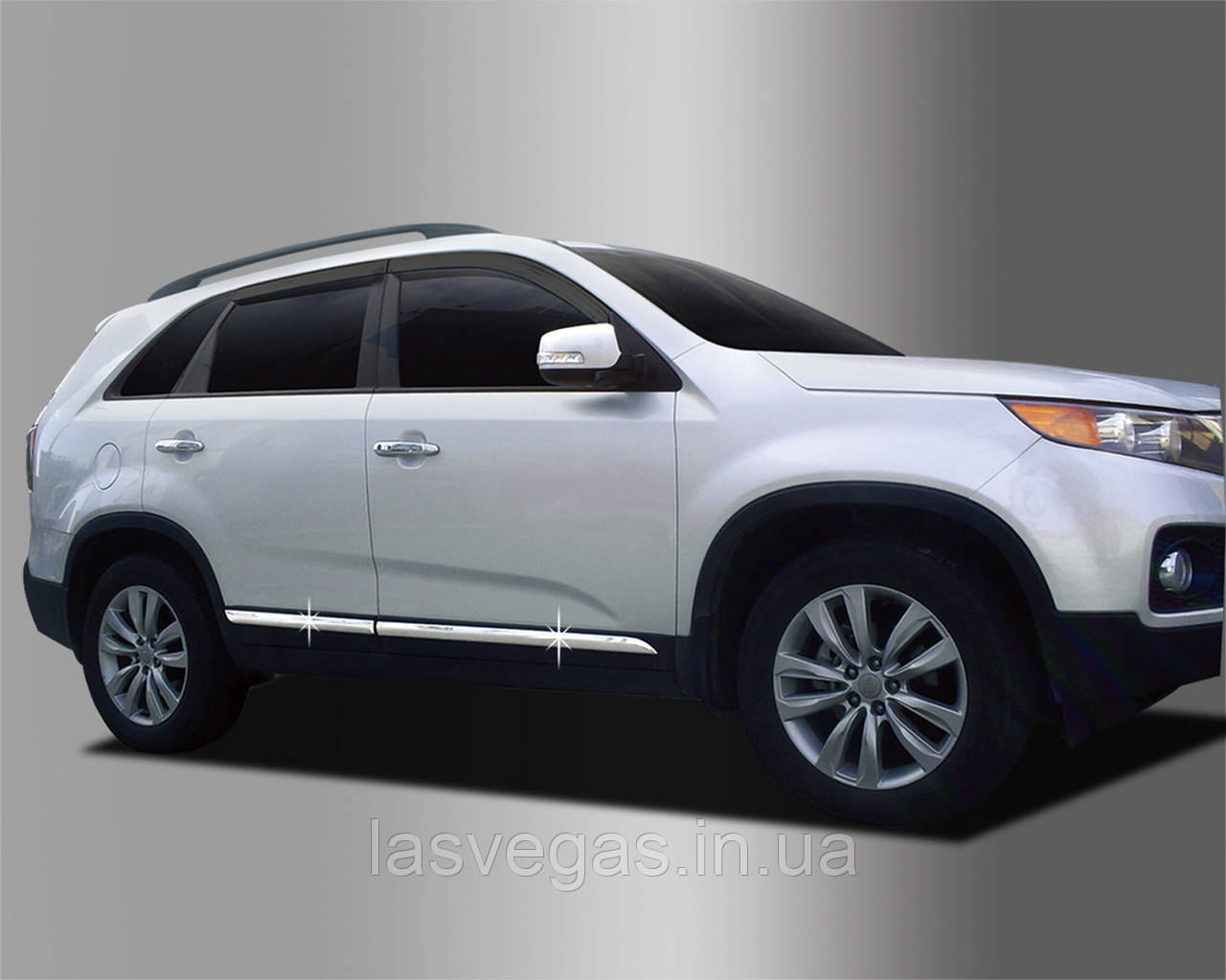 Молдинги дверей хромовані KIA Sorento 2009-2013 (Autoclover/Південна Корея)