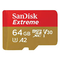Карта пам'яті SanDisk 64GB microSDXC UHS-I U3 V30 A2 Extreme (SDSQXAH-064G-GN6GN) hp
