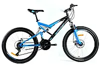 Велосипед Azimut Scorpion 26 GFRD рама 17, Чорно-синій Black-blue