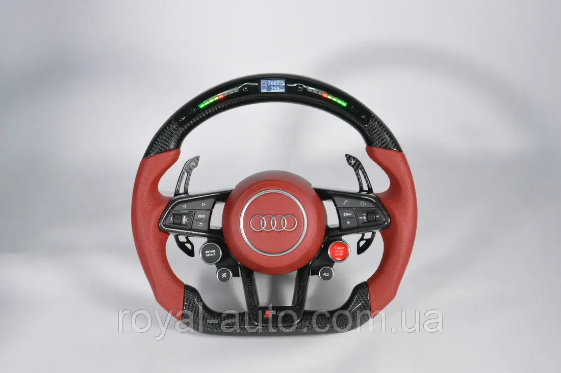 Кермо карбонове Audi R8 TT TTS Ауді Р8 ТТТТС кермо карбон кований LED, фото 1