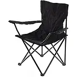 Стілець туристичний складаний кемпінговий стілець для риболовлі та відпочинку Чорний, фото 3