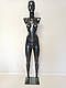 Манекен жіночий в повний зріст Наташа чорний на подставці ДВП, фото 4