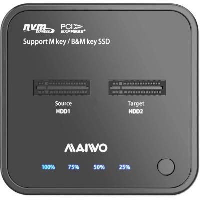 Док-станция Maiwo 2*NVMe M.2 SSD Key M/B+M USB 3.1 Gen2 Type-C (K3016P) mb hp - фото 2 - id-p2182348709