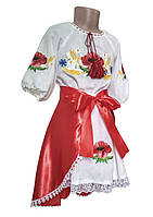 Комплект для девочки блуза + юбка с цветочным орнаментом.