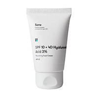 Питательный крем для лица с гиалуроновой кислотой Sane SPF10 + 4D Hyaluronic Acid 3% Nourishing Face Cream pH