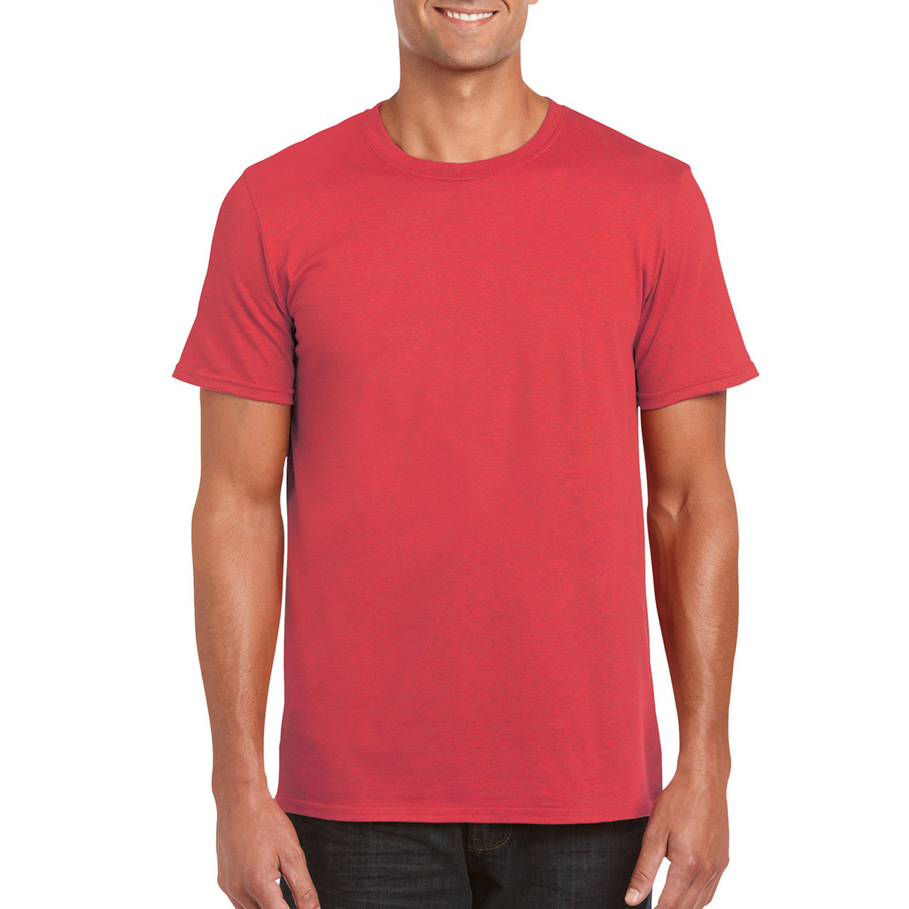 Футболка SoftStyle 153 Gildan унісекс heather red 2XL, фото 1